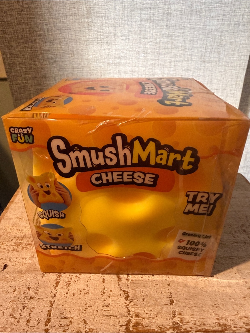 Yellow Cheese Squishy Toy Stress Ball 🆕